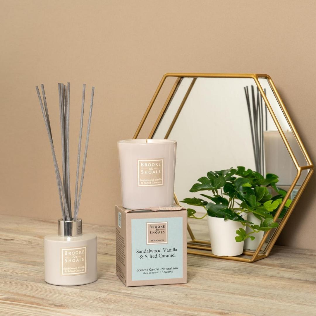 Brooke & Shoals Diffuser - Sandalwood Vanilla & Salted Caramel by Weirs of Baggot Street. Celebrating Irish Creators