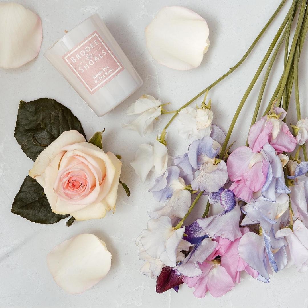 Brooke & Shoals Diffuser - Sweet Pea & Tea Rose by Weirs of Baggot Street. Celebrating Irish Creators