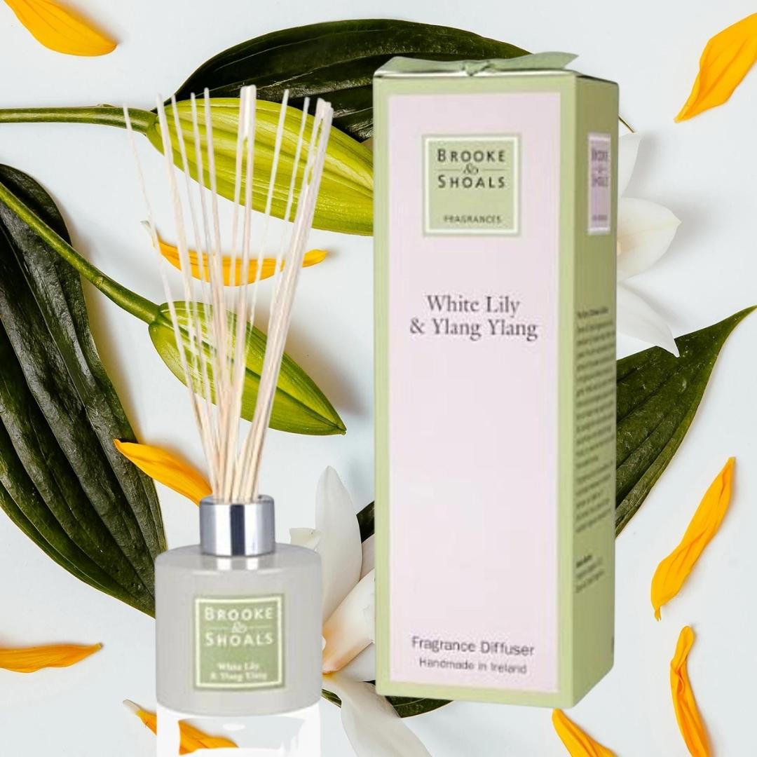 Brooke & Shoals Diffuser - White Lily & Ylang Ylang Weirs of Baggot Street. Celebrating Irish Creators