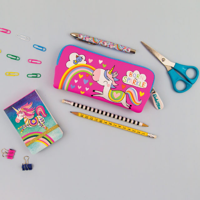 Bubs & Kids - Rachel Ellen Neoprene pencil case -Born to sparkle Unicorn by Weirs of Baggot Street