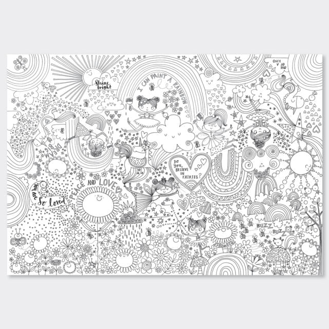 Bubs & Kids | Rachel Ellen Colouring Posters - Magical Fairy Land by Weirs of Baggot Street