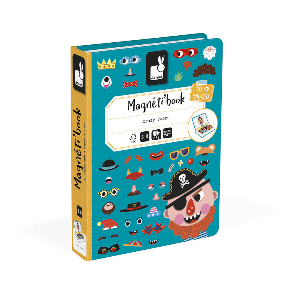 Bubs & Kids | Janod Boys Crazy Faces Magnetic Book by Weirs of Baggot Street