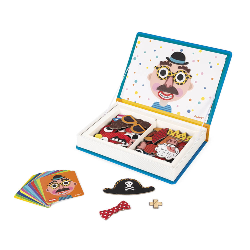 Bubs & Kids | Janod Boys Crazy Faces Magnetic Book by Weirs of Baggot Street