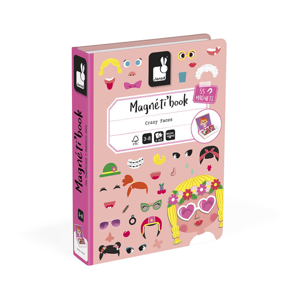 Bubs & Kids | Janod Girls Crazy Faces Magneti'Book by Weirs of Baggot Street