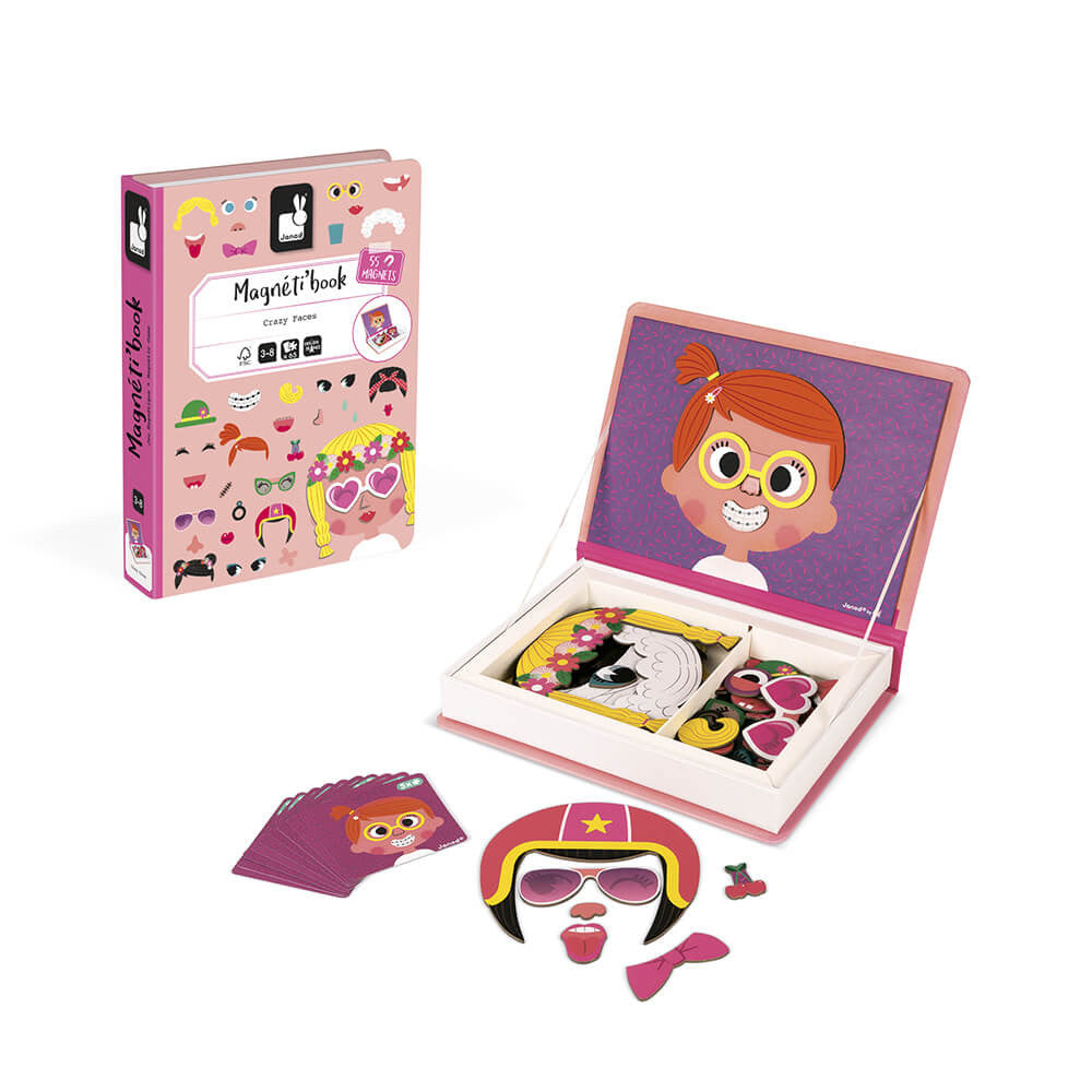 Bubs & Kids | Janod Girls Crazy Faces Magneti'Book by Weirs of Baggot Street