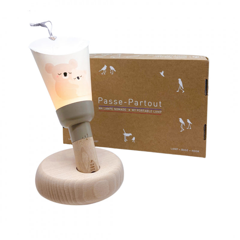 Bubs & Kids | Polochon Portable 5-In-1 Nightlight Taupe Koalas by Weirs of Baggot Street