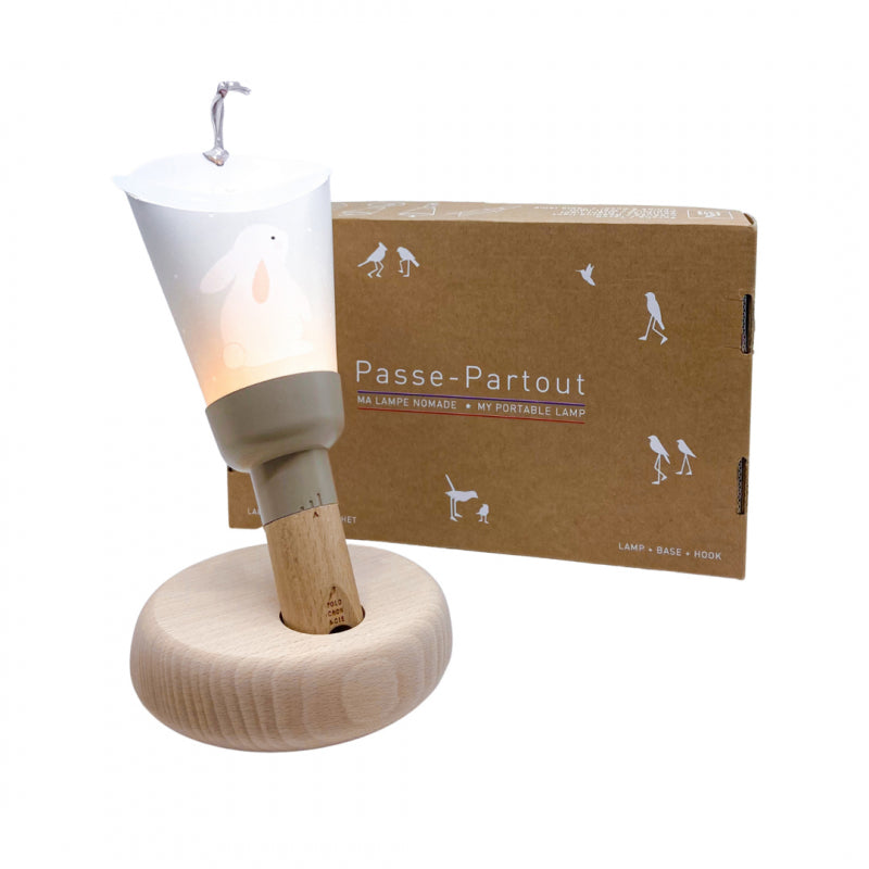 Bubs & Kids | Polochon Portable 5-In-1 Nightlight Taupe Star Rabbit by Weirs of Baggot Street