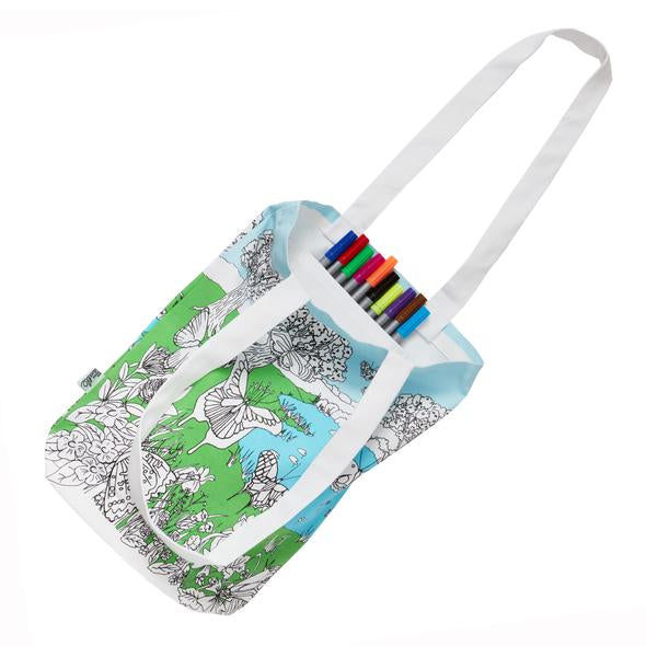 Eat Sleep Doodle Colour & Carry Butterfly Tote Bag