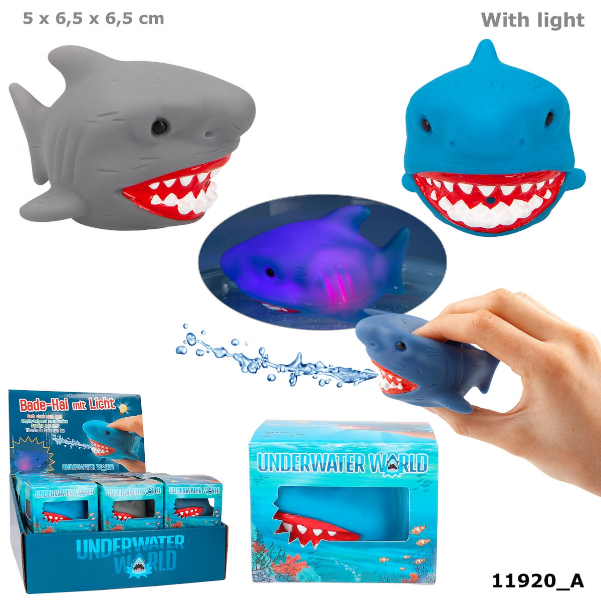 Bubs & Kids | Dino World Bath Shark With Light UNDERWATER by Weirs of Baggot Street