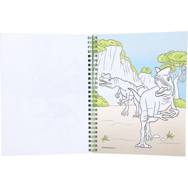 Bubs & Kids | Dino World Colouring Book With Coloured Pencils by Weirs of Baggot Street