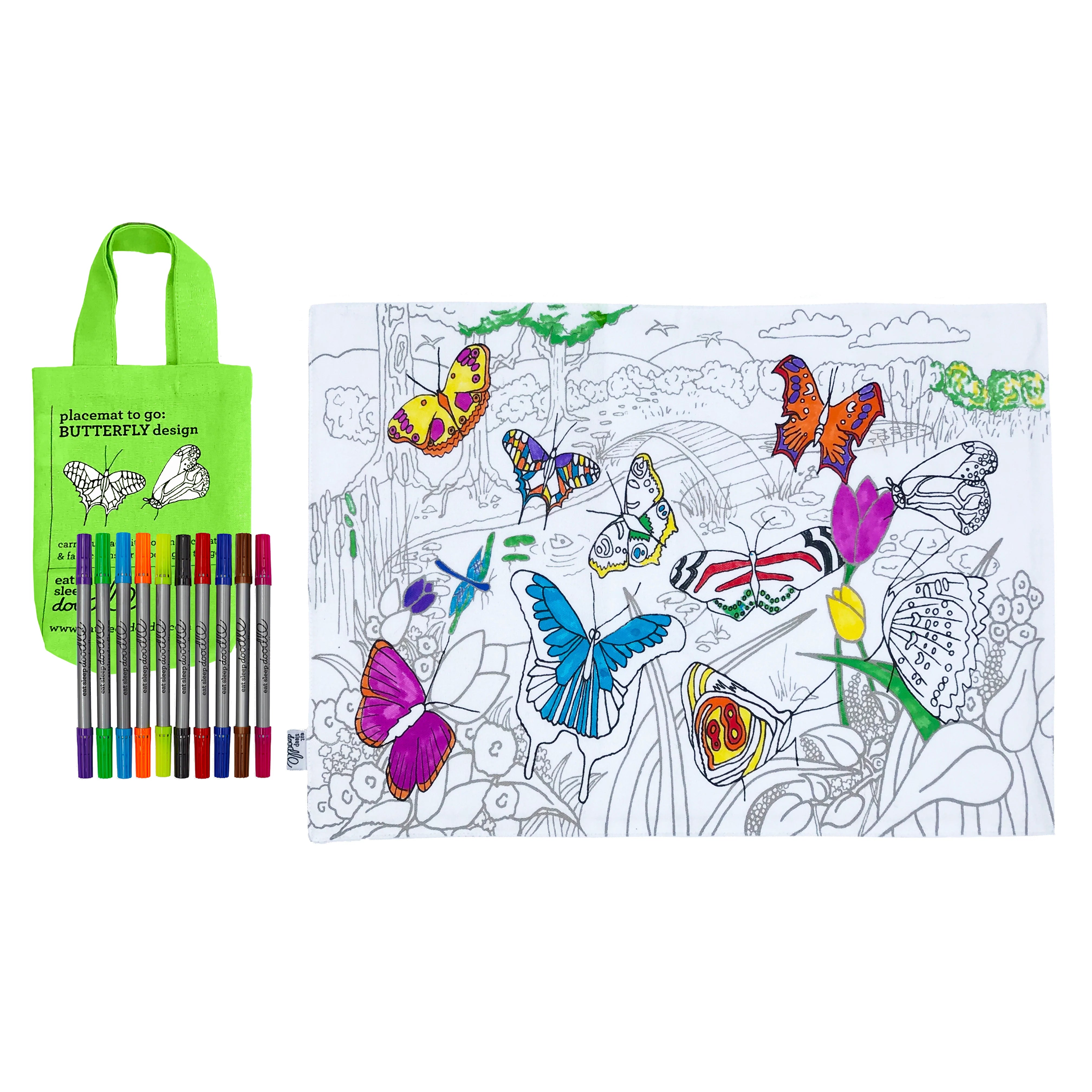 Fab Gifts | Eat Sleep Doodle Placemat Butterfly by Weirs of Baggot Street