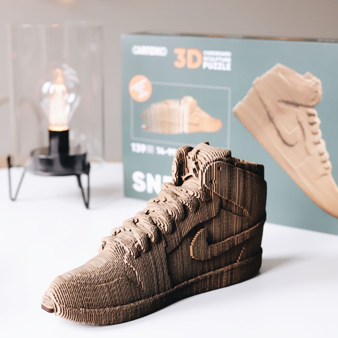 Fab Gifts | Cartonic 3D Cardboard Puzzle Sneaker Medium by Weirs of Baggot Street