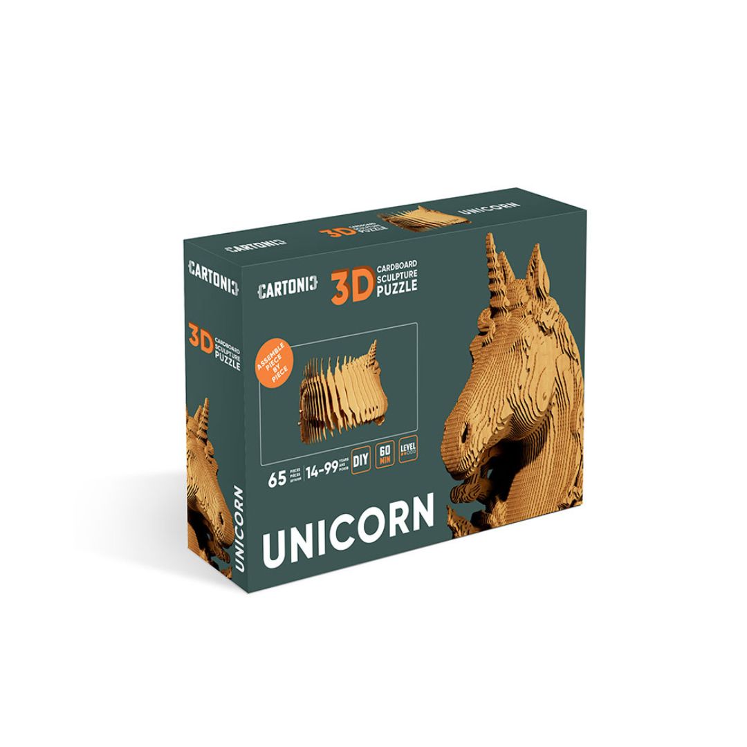 Fab Gifts | Cartonic 3D Cardboard Puzzle Unicorn by Weirs of Baggot Street