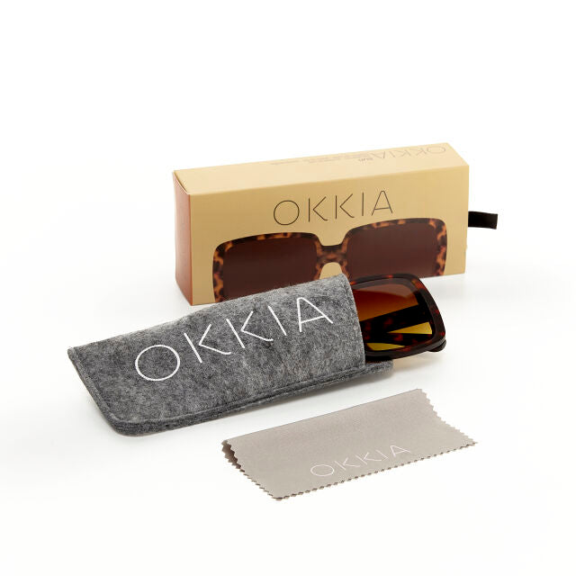 Fab Gifts | Okkia Sunglasses Square Classic Brown Gradient  by Weirs of Baggot Street