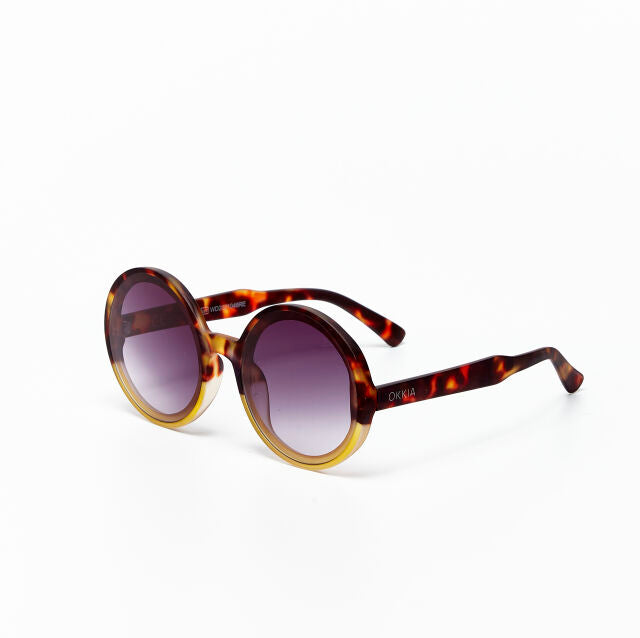 Fab Gifts | Okkia Sunglasses Tondo Havana Yellow by Weirs of Baggot Street