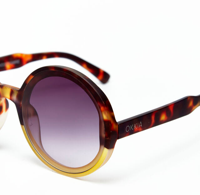 Fab Gifts | Okkia Sunglasses Tondo Havana Yellow by Weirs of Baggot Street