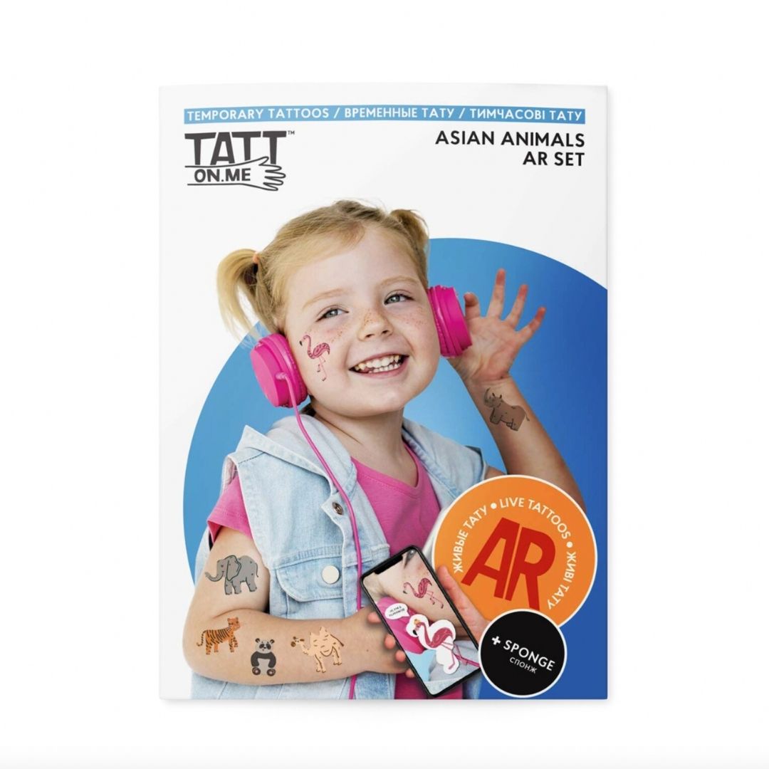 Fab Gifts | TSAR-Asian Animals Live AR Temporary Tattoo Set by Weirs of Baggot Street