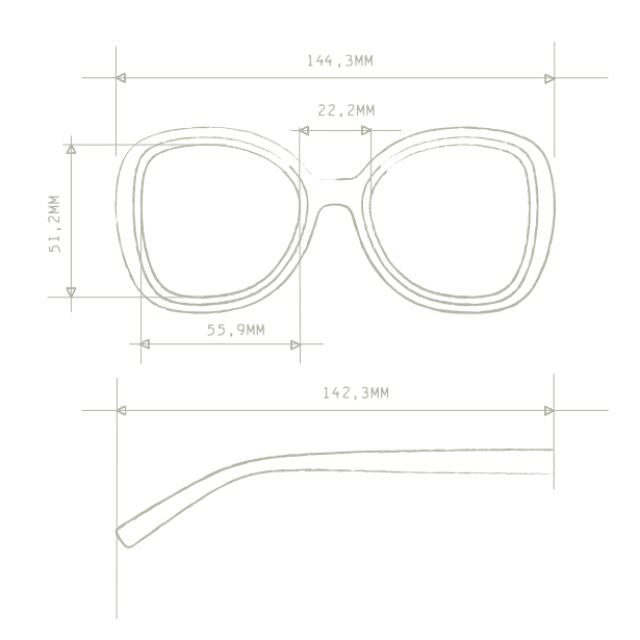 Fab Gifts | Okkia Sunglasses Butterfly Nero by Weirs Gifts