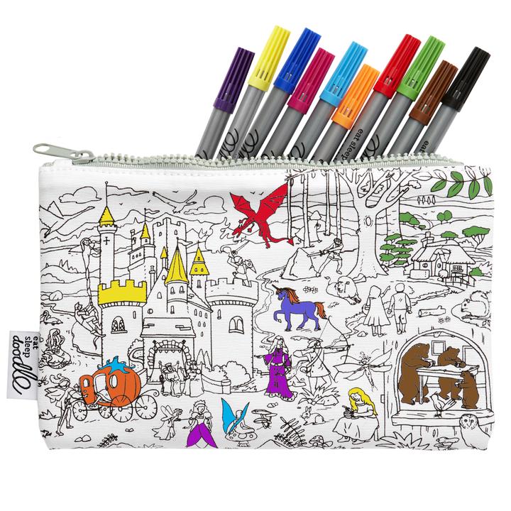 Eat Sleep Doodle Fairytale & Legends Pencil Case - Colour in & Learn