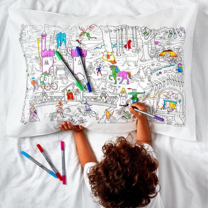 Eat Sleep Doodle Fairytale & Legends Pillow Case - Colour in & Learn