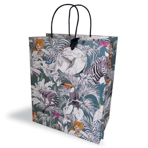 Giftwrap & Bags | Gift Bag Large Tropical Animals Weirs of Baggot St