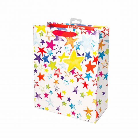 Giftwrap & Bags | Gift Bag Large Painted Stars by Weirs of Baggot St