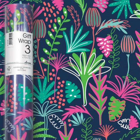 Giftwrap & Bags | Gift Wrap 3M Roll Neon Tropical Weirs of Baggot St