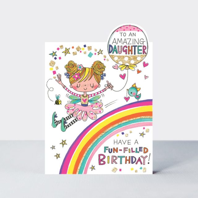 Greeting Card - Rachel Ellen Cherry on Top - Amazing Daughter Card by Weirs of Baggot Street