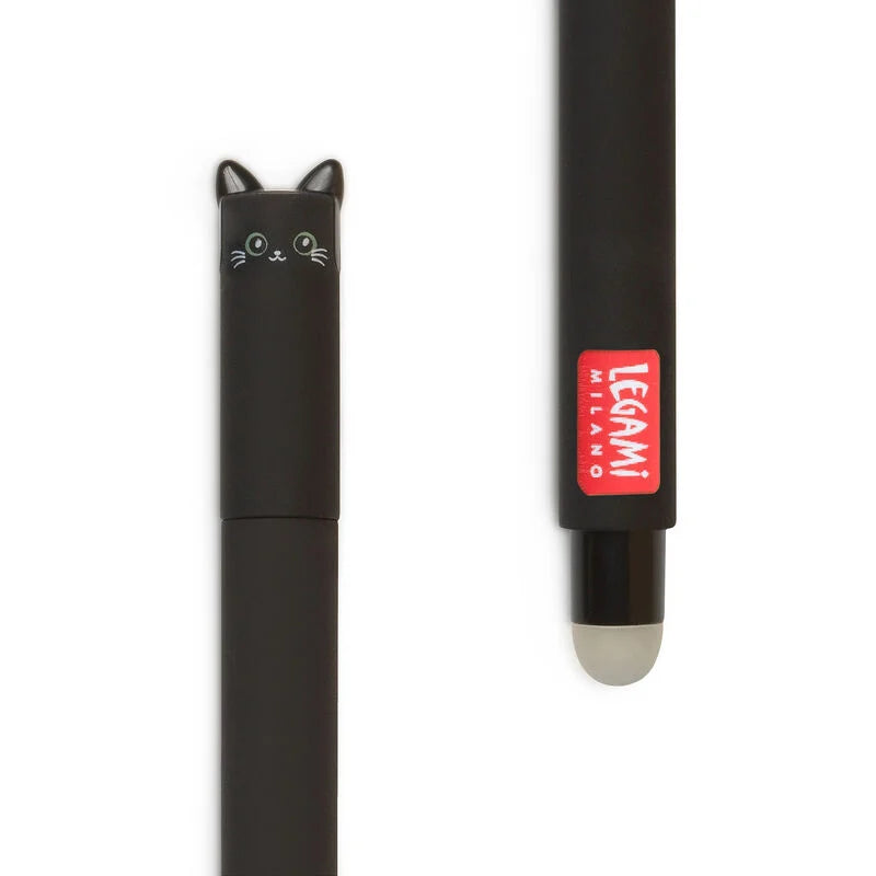 Fabulous Gifts Legami Stationery Legami Erasable Gel Pen Kitty Black by Weirs of Baggot Street