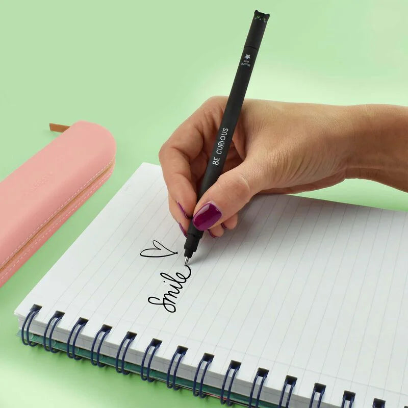 Fabulous Gifts Legami Stationery Legami Erasable Gel Pen Kitty Black by Weirs of Baggot Street