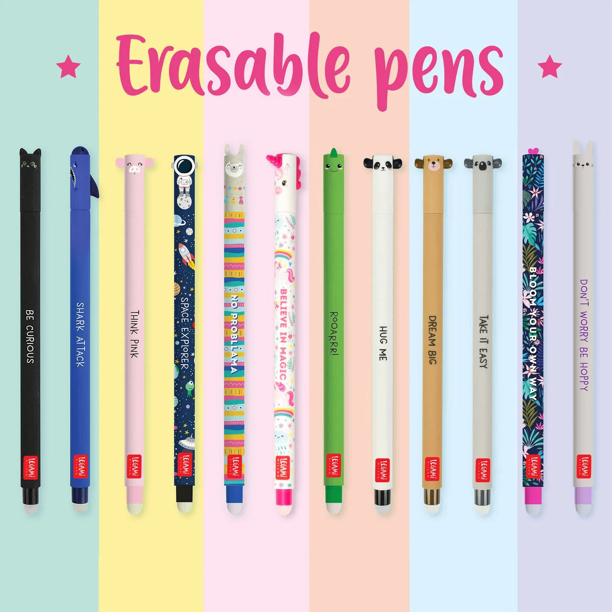 Fabulous Gifts Legami Stationery Legami Erasable Gel Pen Unicorn Pink by Weirs of Baggot Street