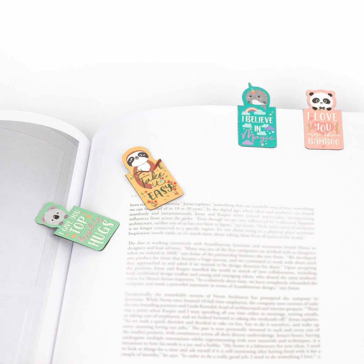 Back to School | Legami Set Of 4 Magnetic Bookmarks Animals by Weirs of Baggot St