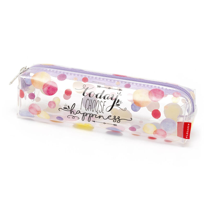 Legami Transparent Pencil Case - Happiness by Weirs of Baggot Street