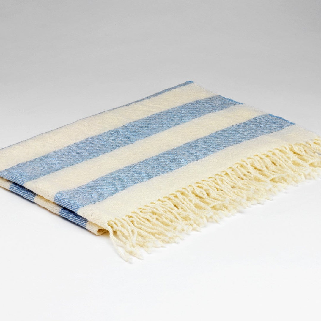 McNutt of Donegal | Lambswool Baby Blanket Whispering Blue by Weirs of Baggot Street