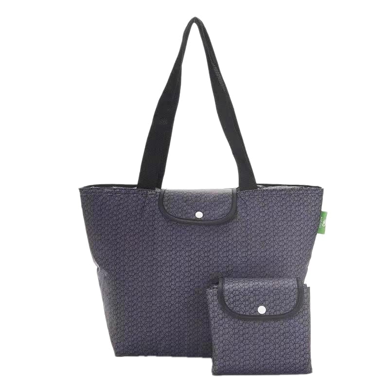 Sustainable Living | Eco Chic Black Disrupted Cubes Insulated Shopping Bag by Weirs of Baggot Street