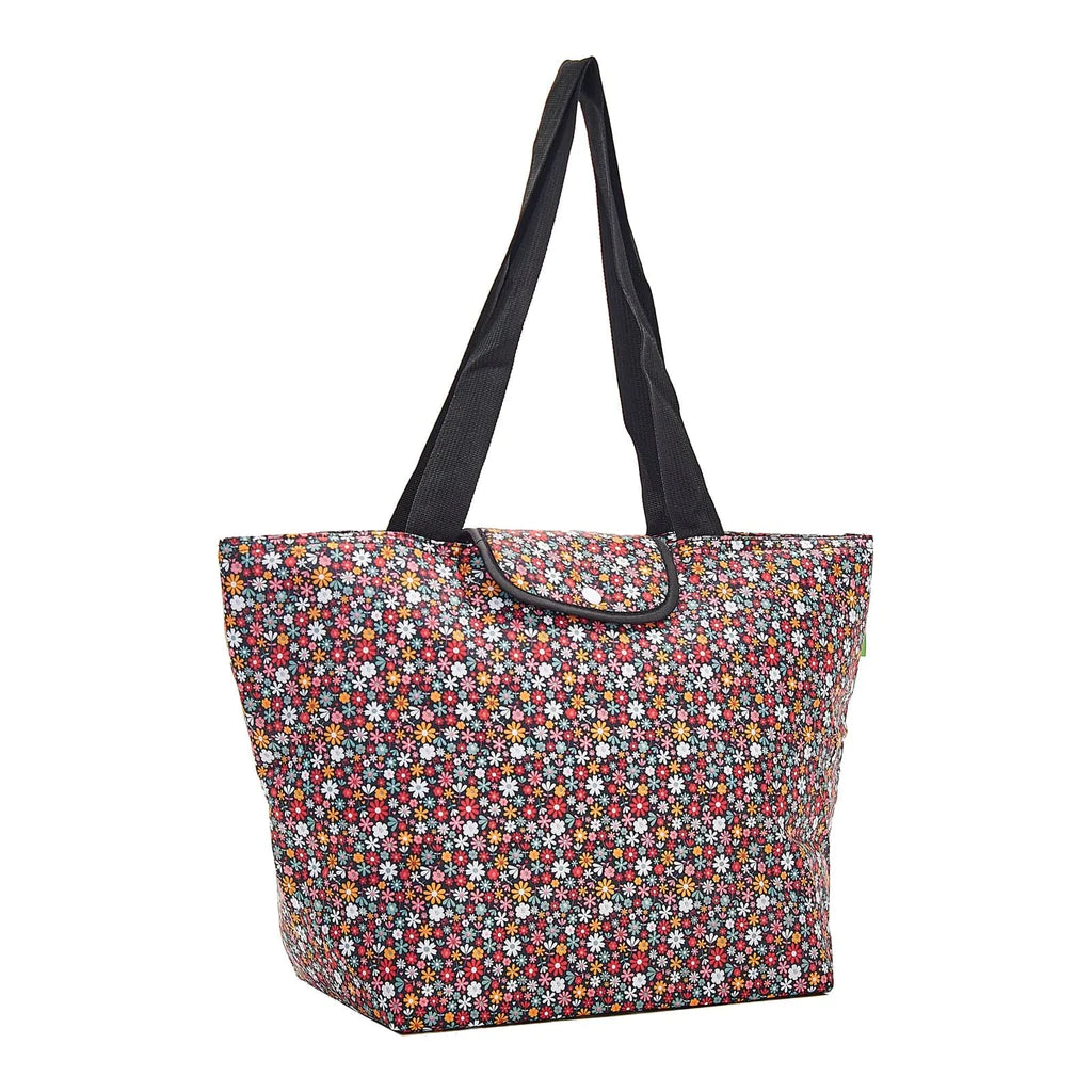 Sustainable Living | Eco Chic Black Ditsy Insulated Shopping Bag by Weirs of Baggot Street