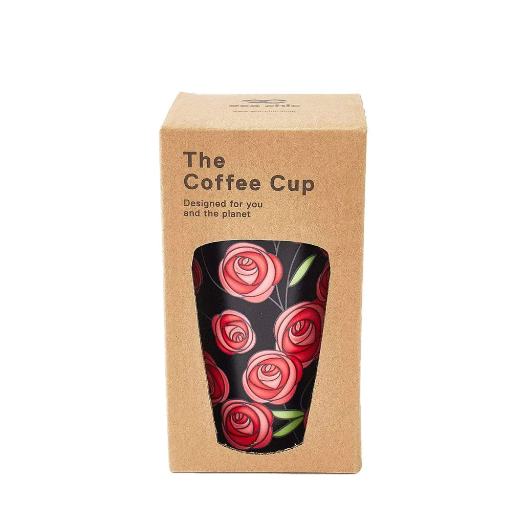 Sustainable Living | Eco Chic Black Macintosh Rose Thermal Coffee Cup by Weirs of Baggot Street