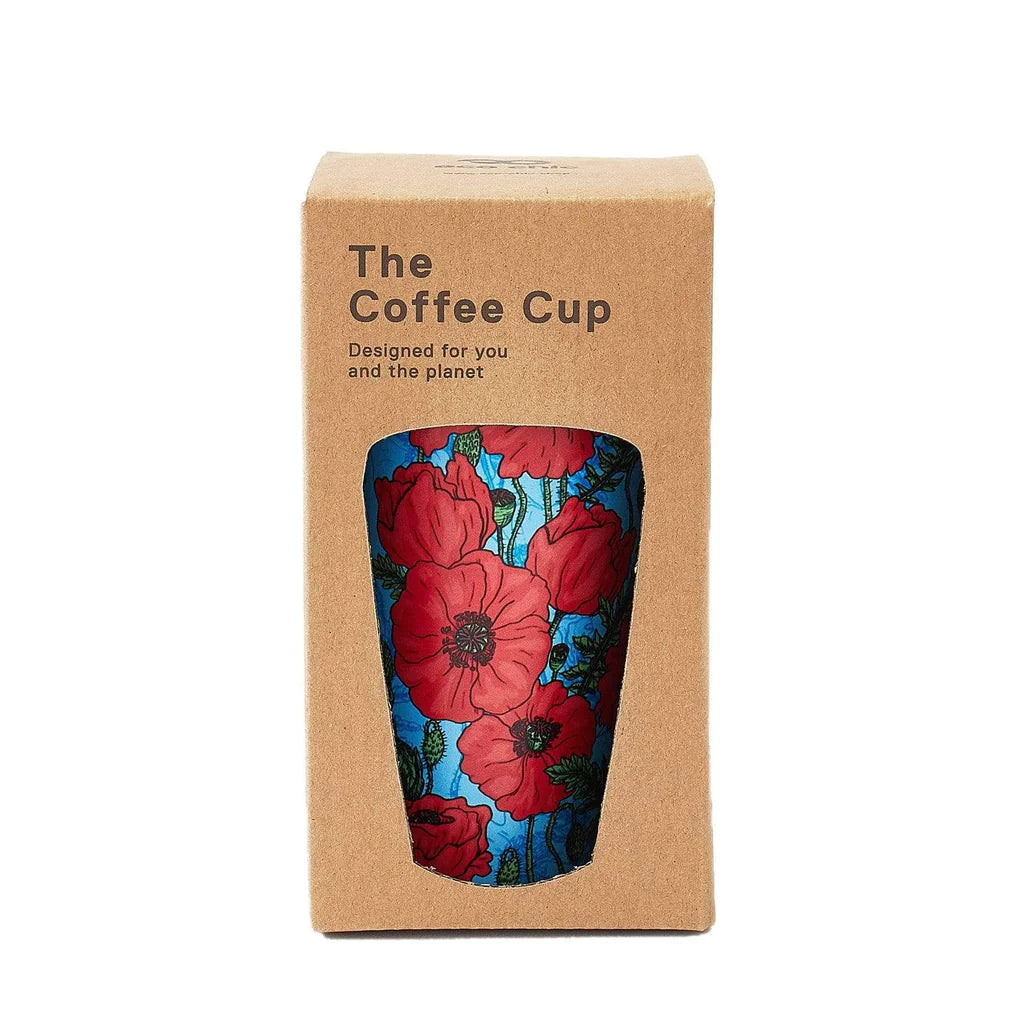 Sustainable Living | Eco Chic Blue Poppies Thermal Coffee Cup by Weirs of Baggot Street