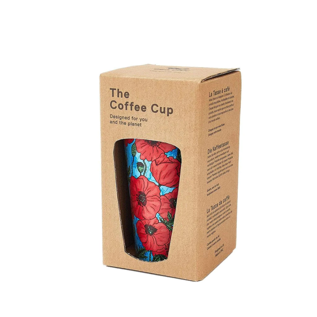 Sustainable Living | Eco Chic Blue Poppies Thermal Coffee Cup by Weirs of Baggot Street