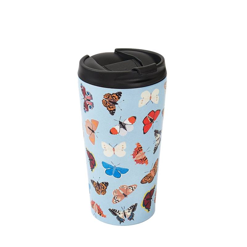 Sustainable Living | Eco Chic Blue Wild Butterflies Thermal Coffee Cup by Weirs of Baggot Street