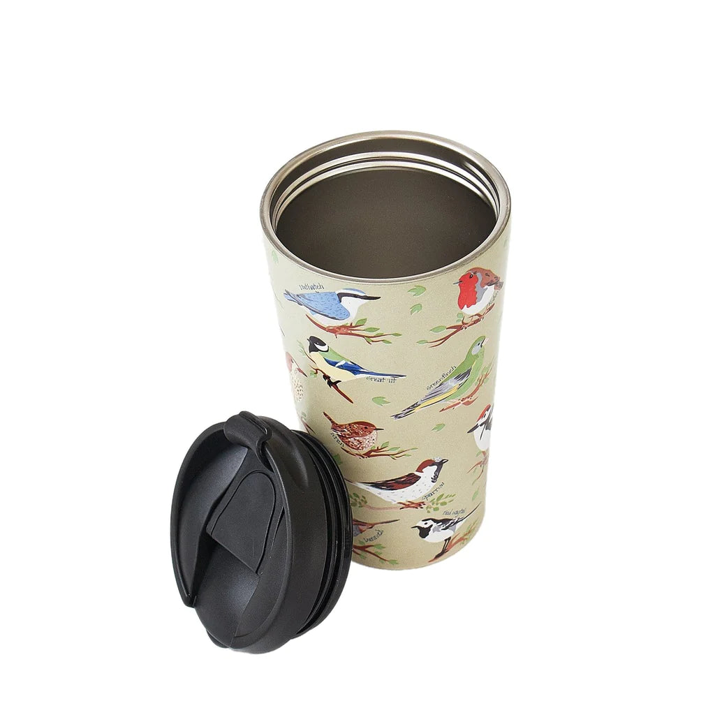 Sustainable Living | Eco Chic Green Wild Birds Thermal Coffee Cup by Weirs of Baggot Street