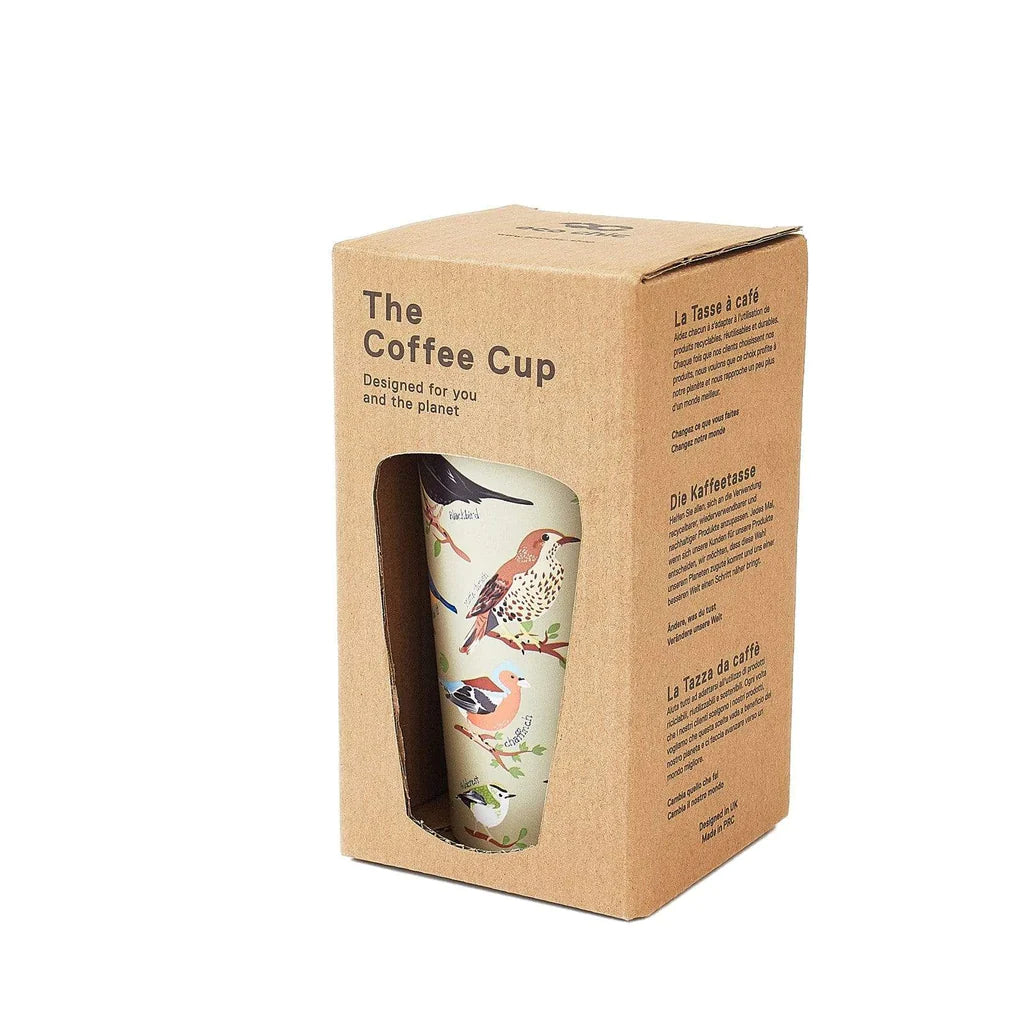 Sustainable Living | Eco Chic Green Wild Birds Thermal Coffee Cup by Weirs of Baggot Street