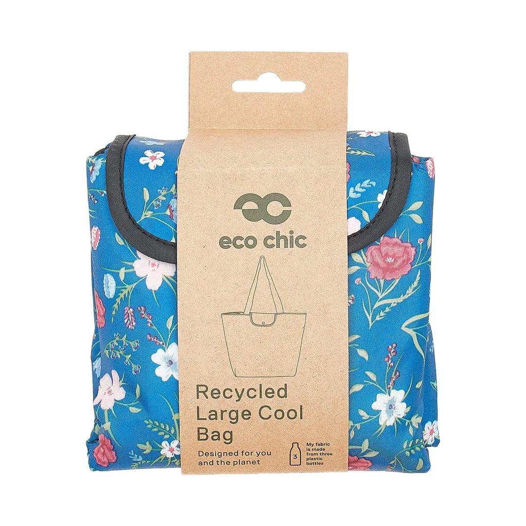 Sustainable Living | Eco Chic Navy Floral Insulated Shopping Bag by Weirs of Baggot Street