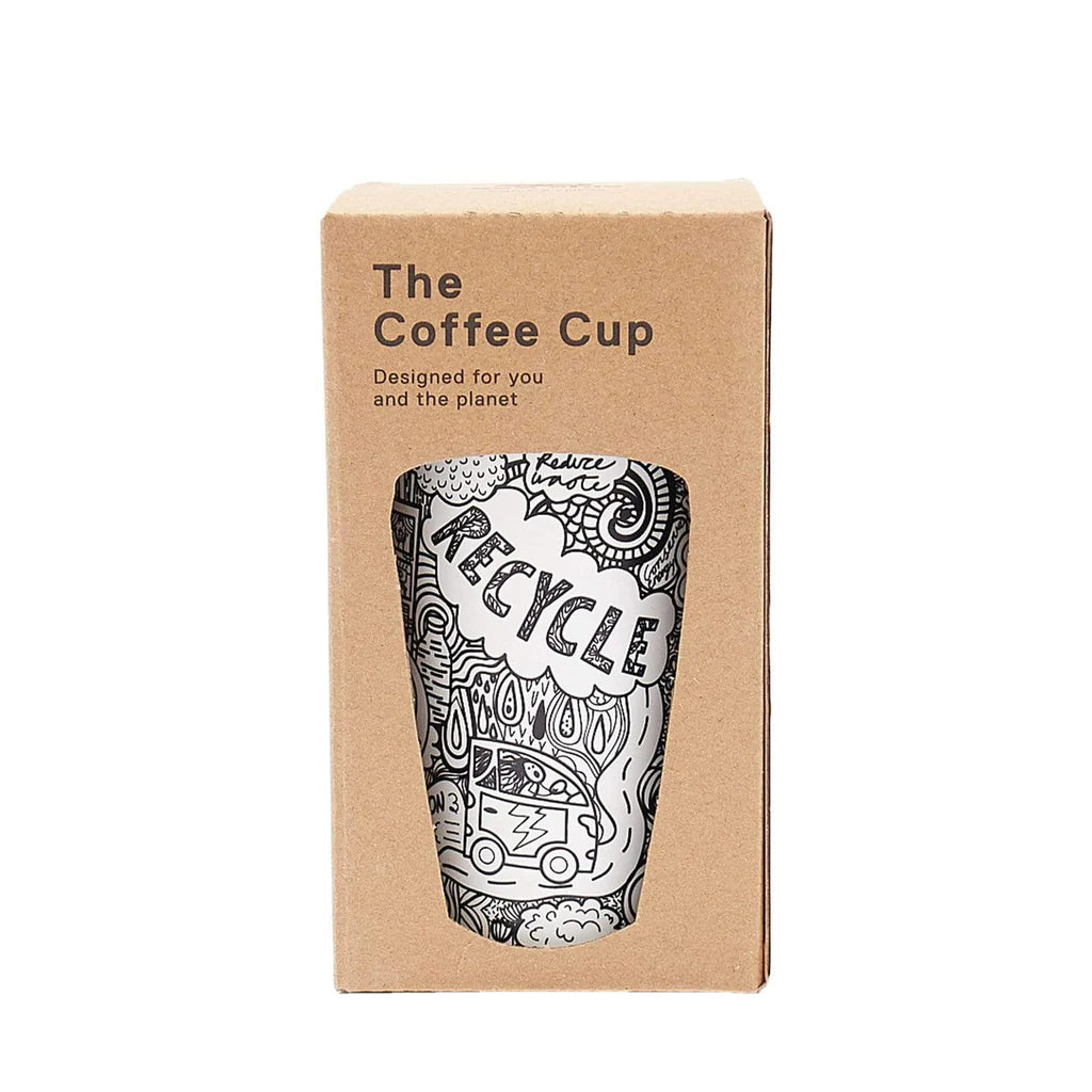 Sustainable Living | Eco Chic Save The Planet Thermal Coffee Cup Black and White by Weirs of Baggot Street