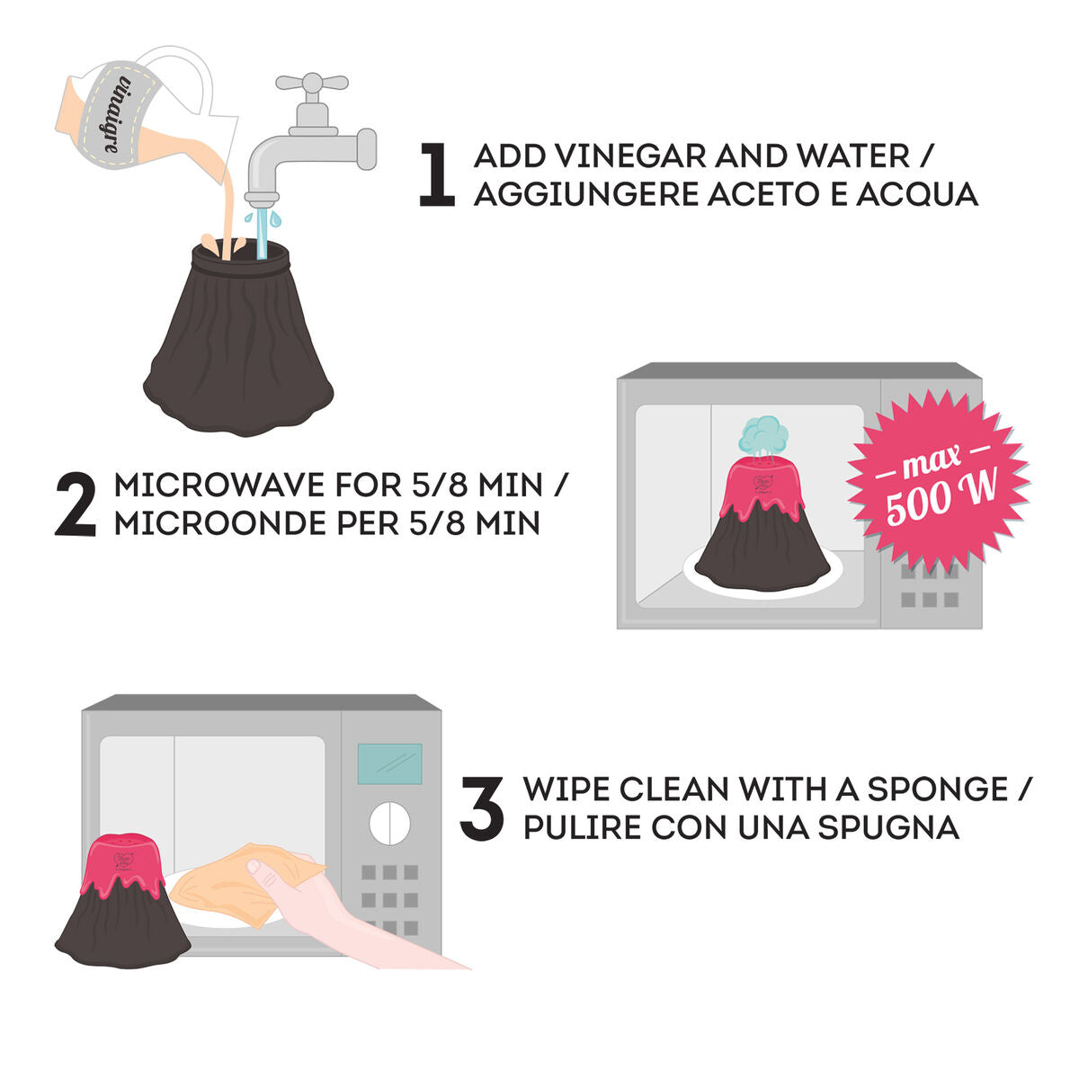 Volcano Microwave Cleaner