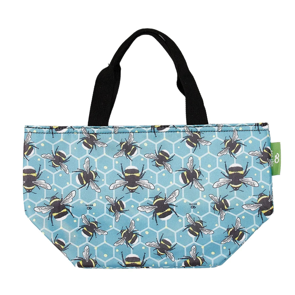 Sustainable Living | Eco Chic Blue Bumble Bee Lunch Bag by Weirs of Baggot Street