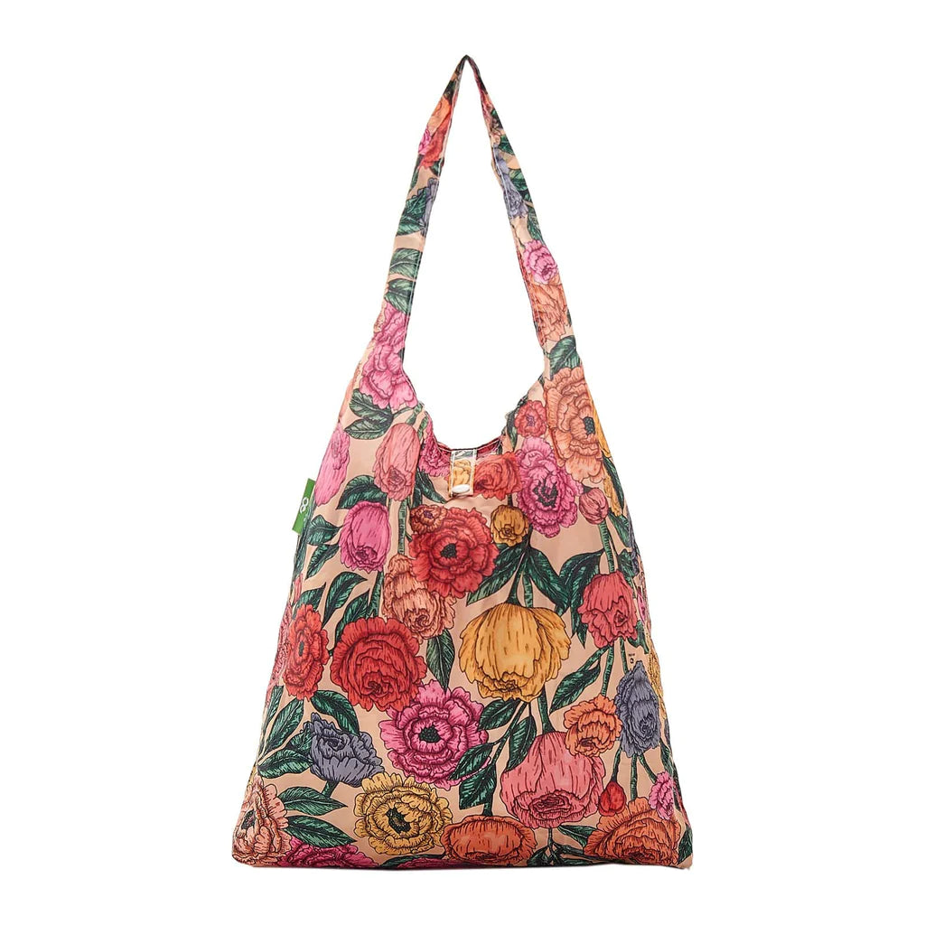 Sustainable Living | Eco Chic Beige Peonies Shopper by Weirs of Baggot Street